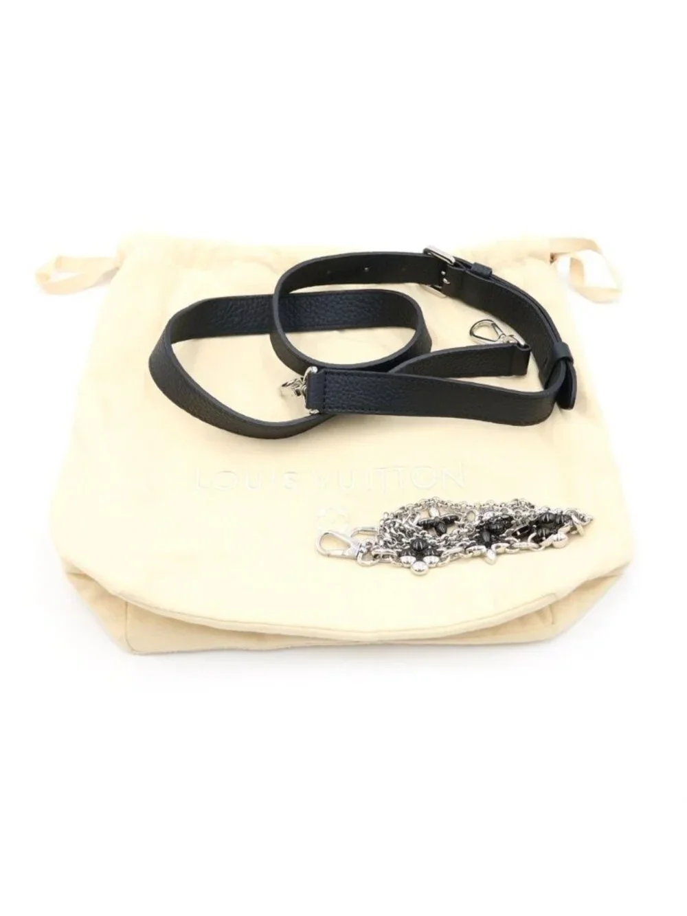 Louis Vuitton Capucines Mini Taurillon Leather 2-Way Shoulder Bag Black Silver